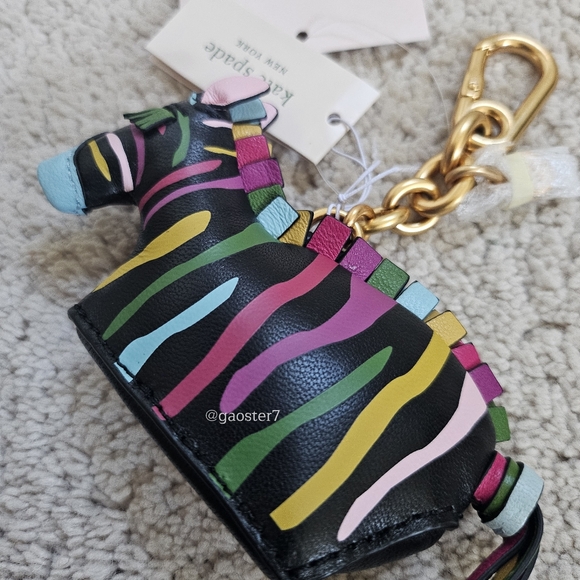 🚫SOLD🚫Kate Spade Ziggy Zebra Embellished Bag Charm - Picture 5 of 11